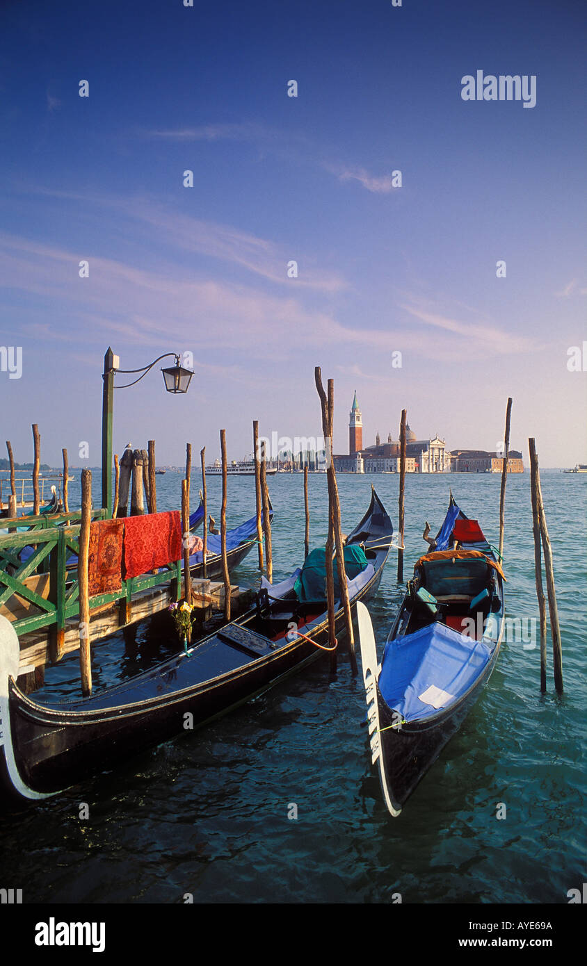 Gondole a San Marco Venezia Italia Foto Stock