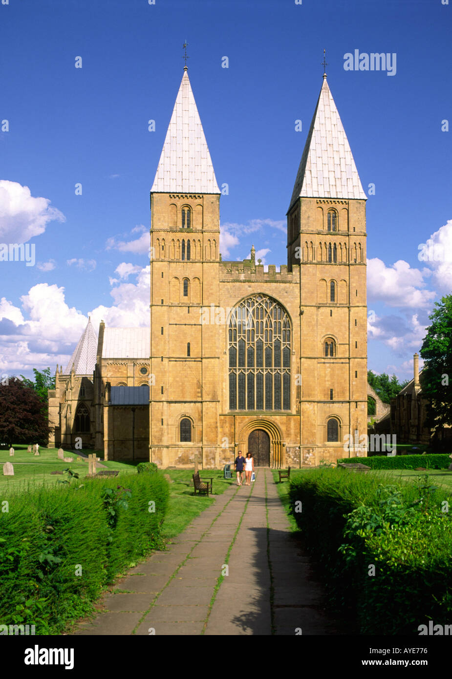 Southwell Minster chiesa cattedrale della città di Southwell, Nottinghamshire, East Midlands, Inghilterra. Foto Stock