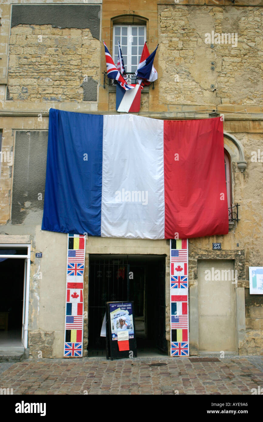 D-Day ingresso mostra a St Pierre sur Dives Normandia Francia Foto Stock