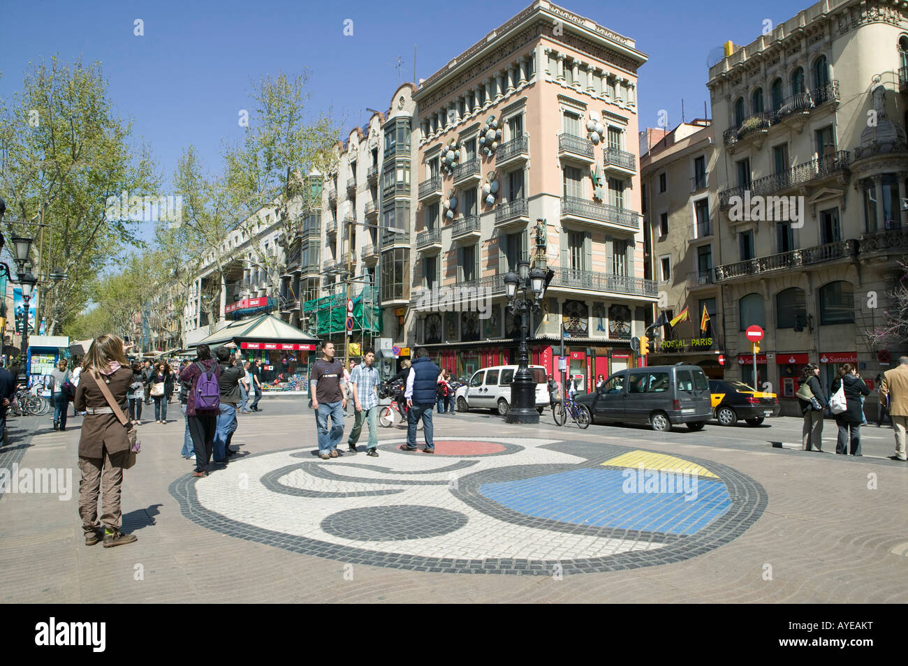 Travel, Tourism, in Spagna, in Catalogna, Barcellona, Ramblas, tipico, spagnolo, reale, luogo, architettura, royal, Spagna, quadrato, centro Foto Stock