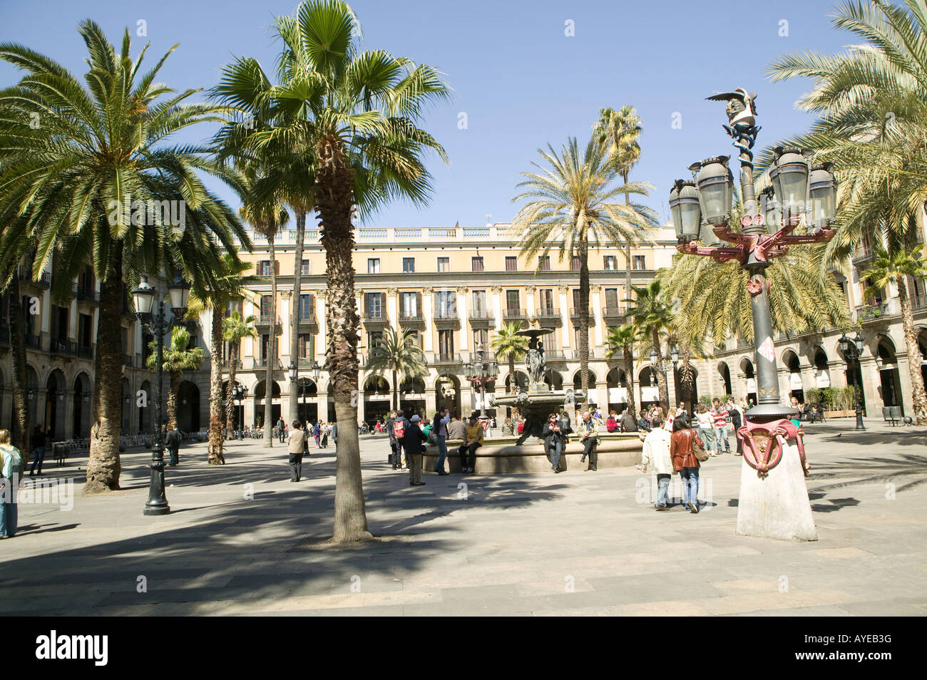 Travel, Tourism, in Spagna, in Catalogna, Barcellona, Ramblas, tipico, spagnolo, reale, luogo, architettura, royal, Spagna, quadrato, centro Foto Stock