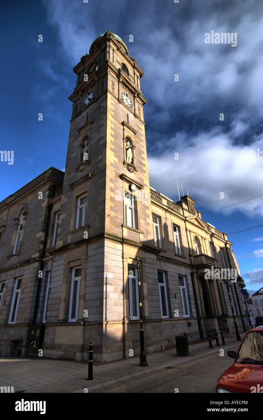 Enniskillen town hall in Fermanagh, N.Irlanda Foto Stock