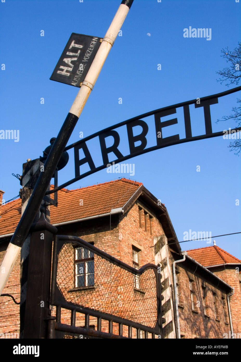 Campo di concentramento nazista di Auschwitz in Polonia Foto Stock