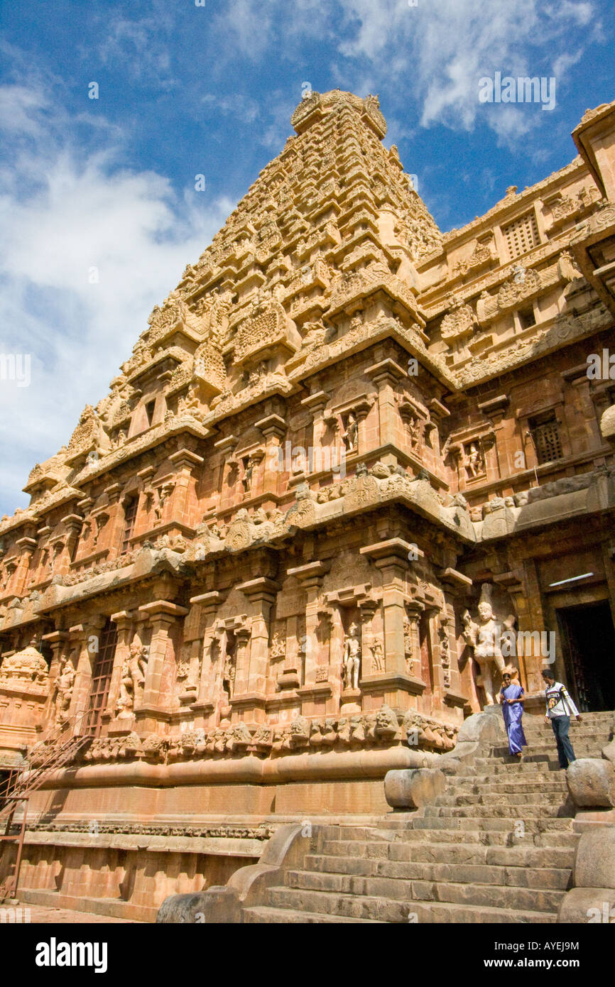 Brihadishwara tempio indù di Thanjavur India del Sud Foto Stock