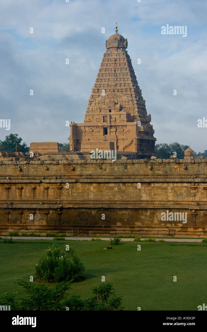 Brihadishwara tempio indù di Thanjavur India del Sud Foto Stock