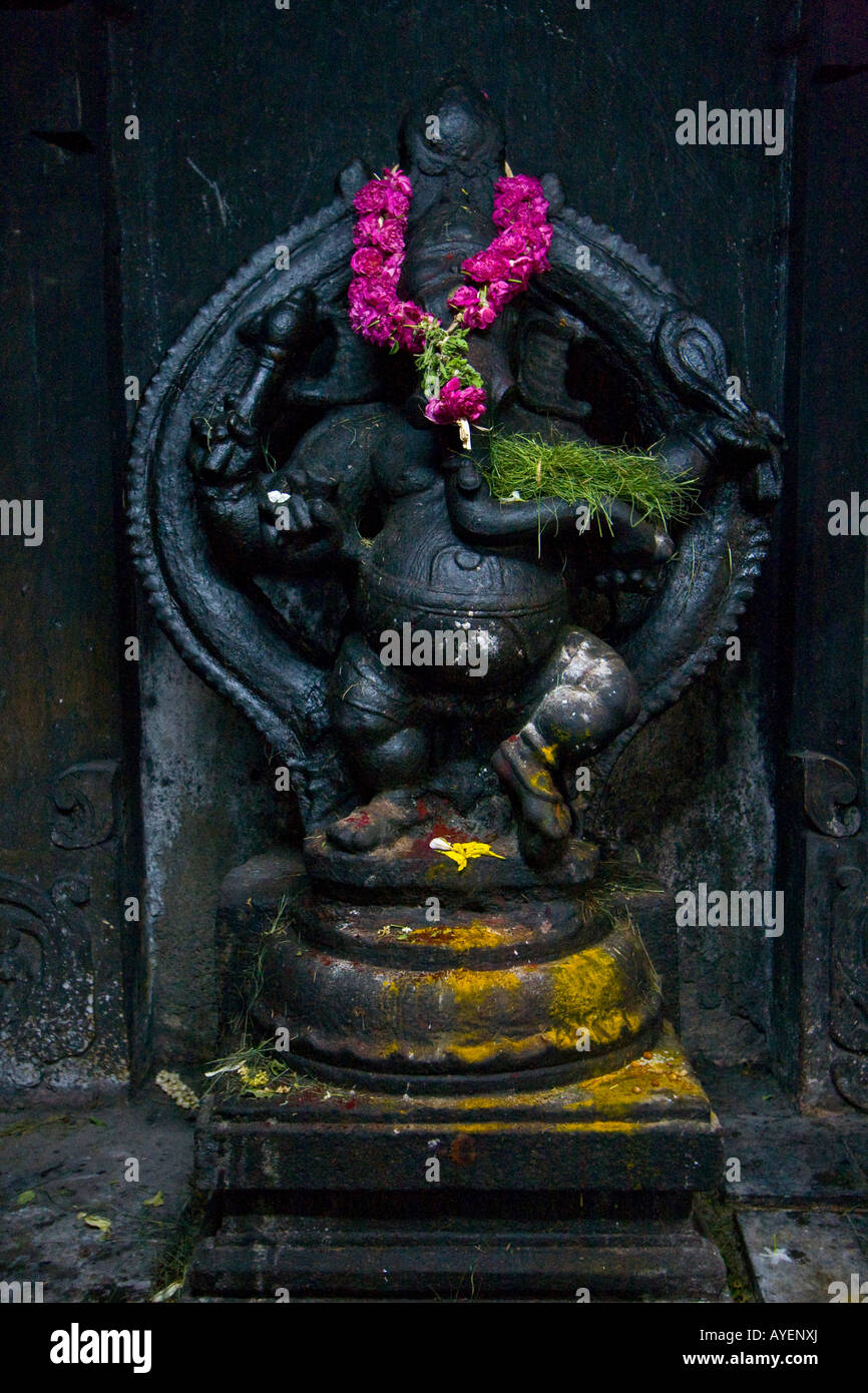 Statua di Ganesh a Sree Meenakshi tempio indù di Madurai India del Sud Foto Stock