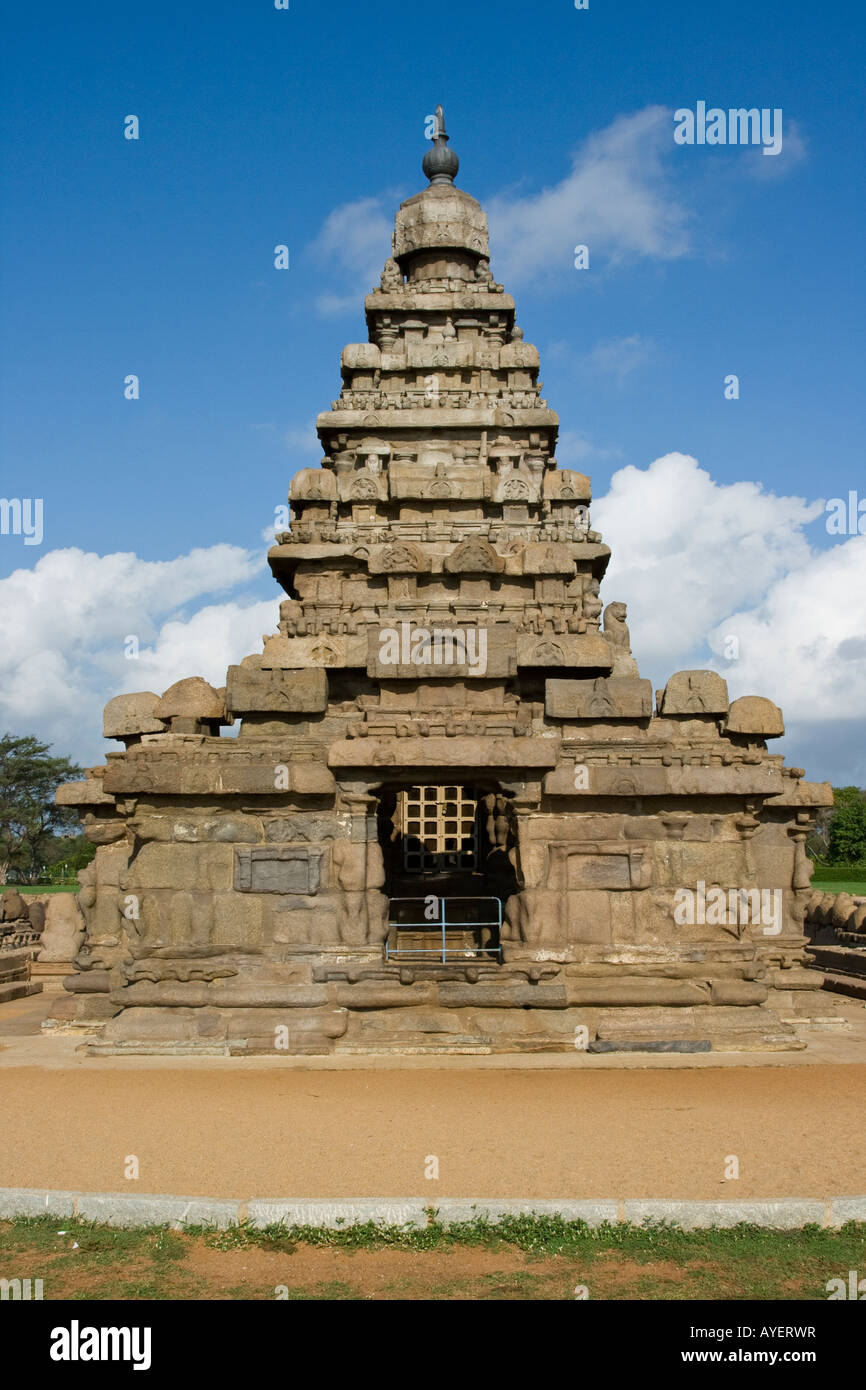 Shore Tempio Mamallapuram in India del Sud Foto Stock