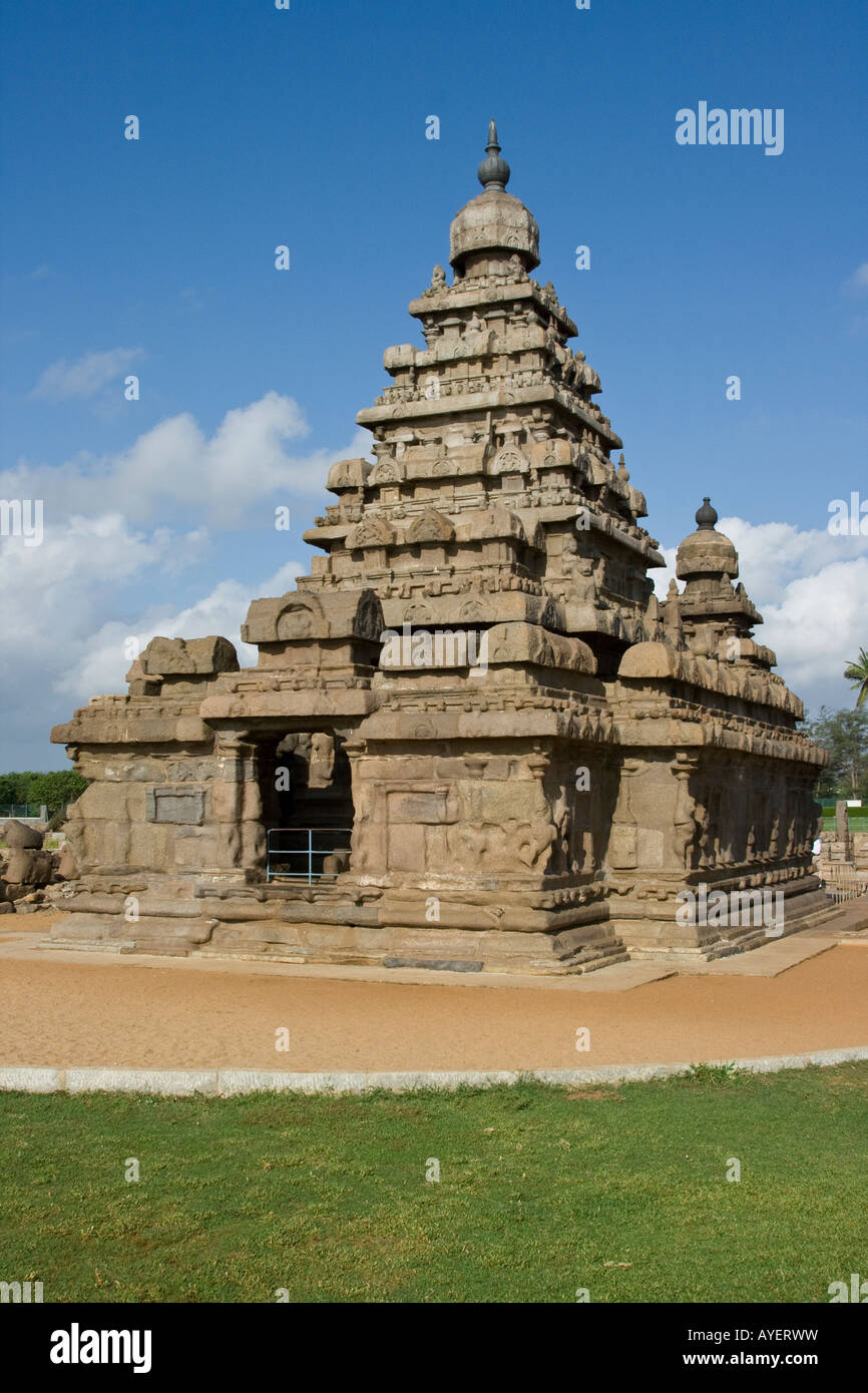 Shore Tempio Mamallapuram in India del Sud Foto Stock