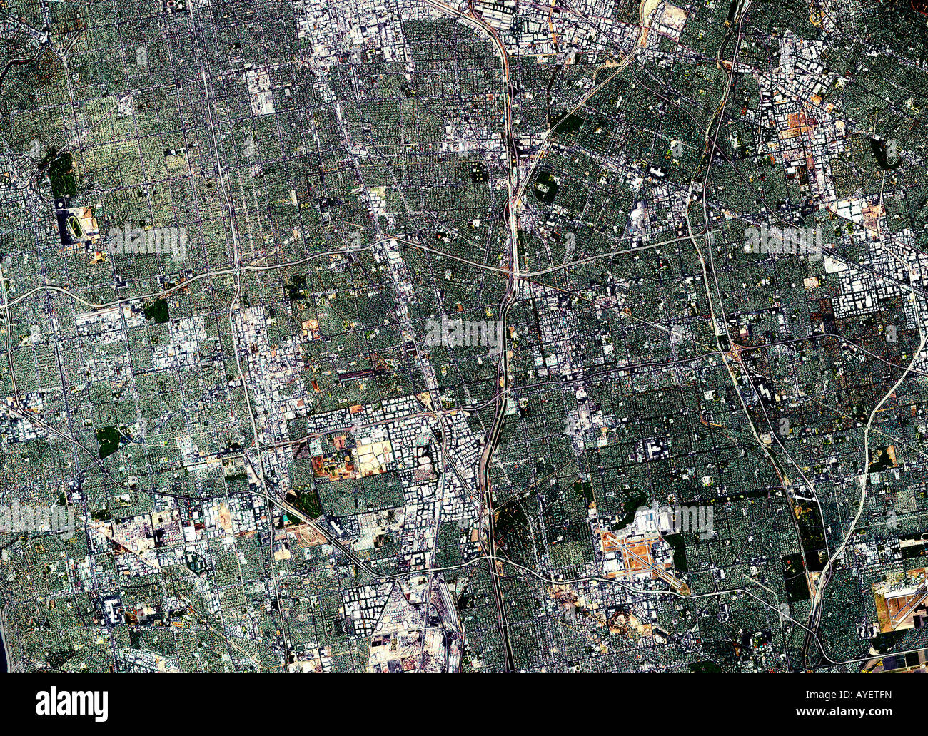 Immagine satellitare della città di Los Angeles Foto Stock