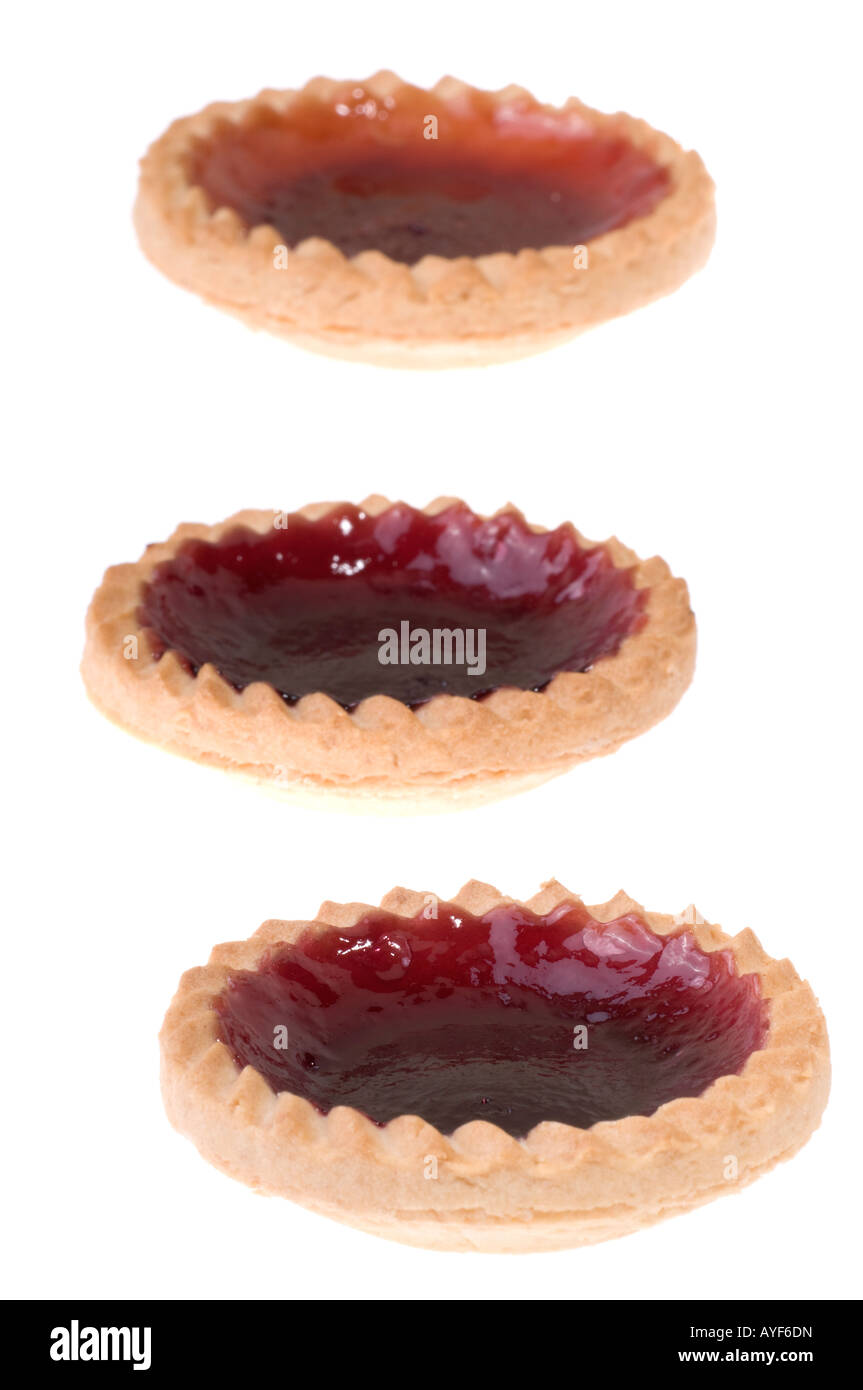 Tre crostate alla marmellata Foto Stock