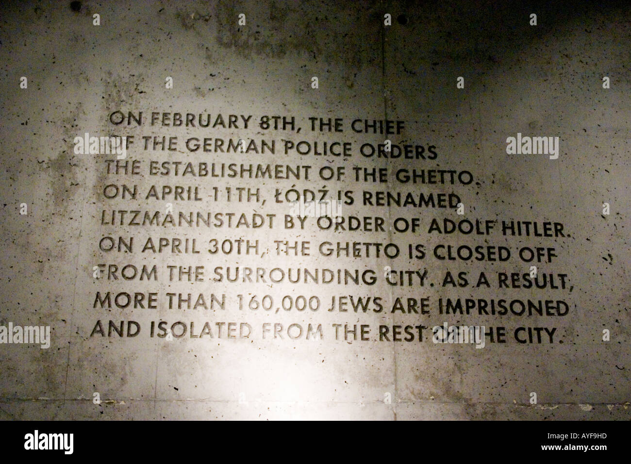 Lodz ghetto istituito Radegast Memorial Rail Station dove gli ebrei furono inviati ad Auschwitz e in altri campi. Lodz Polonia centrale Foto Stock