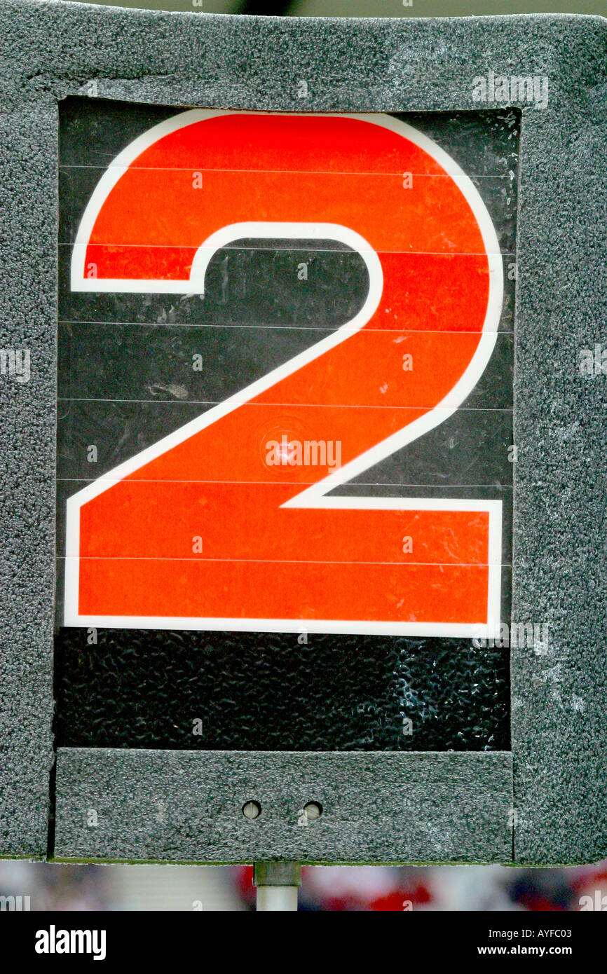 Il numero due cartello indicatore numero 2 Foto Stock