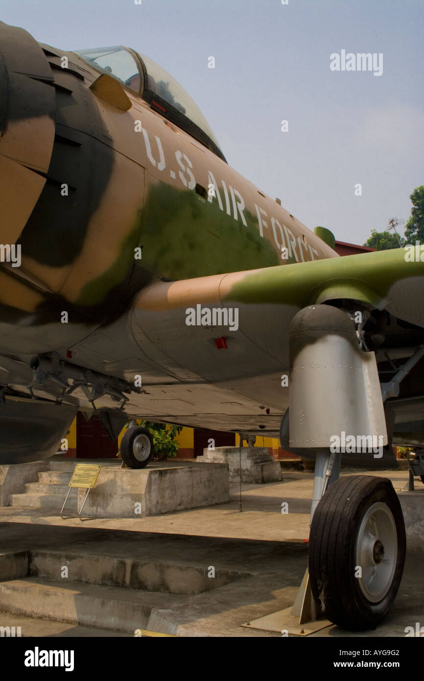 Catturato USAF Aviazione statunitense ad 6 Skyraider Esercito Museo Hanoi Vietnam Foto Stock