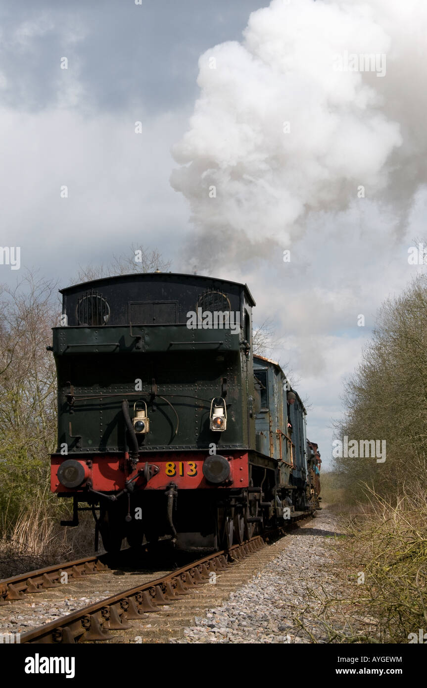 Locomotiva 813 a East Somerset railway Foto Stock