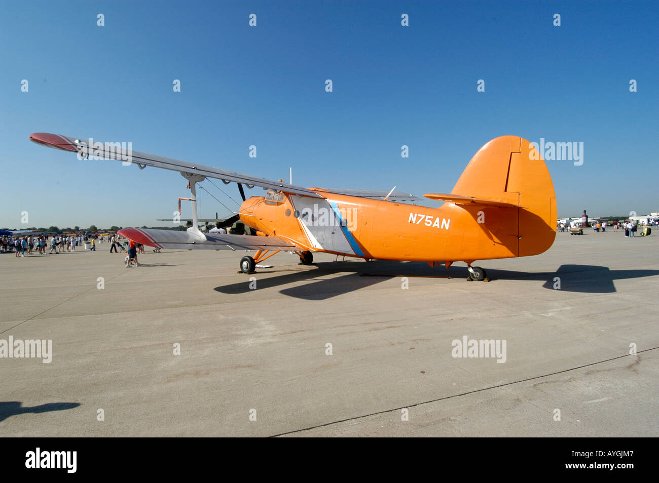 Bi aereo ad ala di WW I ser presso l'Air Show a Selfridge Air Force Base Mt Mount Clemens Michigan MI Foto Stock