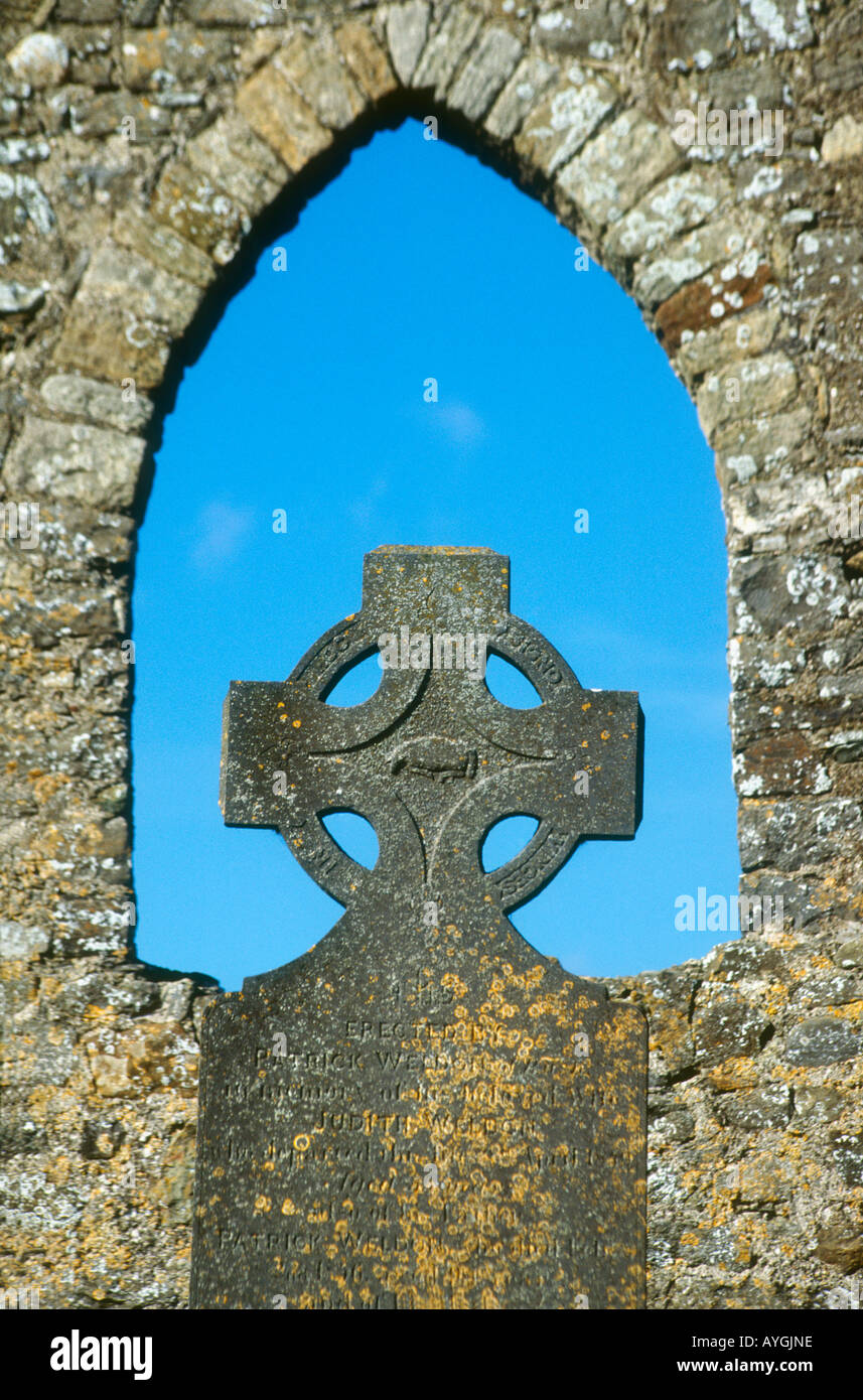 Celtic Cross Milltown Cemetery West Belfast Irlanda del Nord Foto Stock