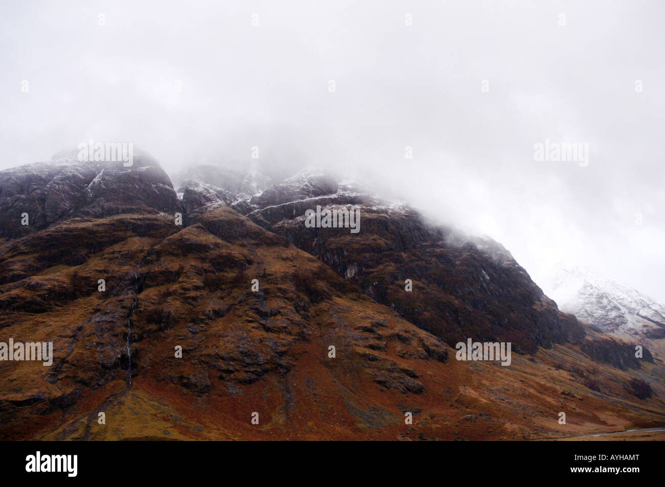 Il Glencoe mountain regione delle Highlands in Scozia Foto Stock