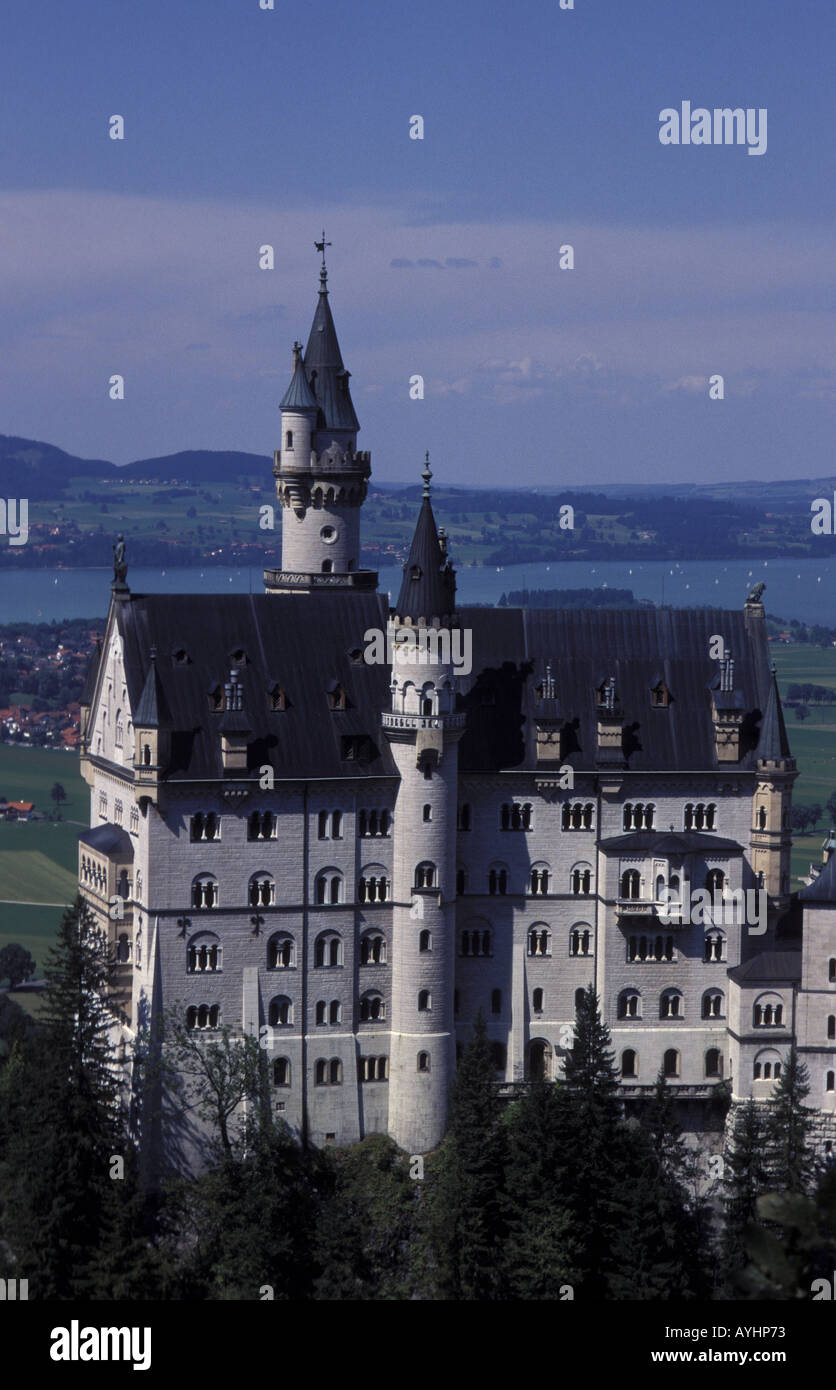 Il castello di Neuschwanstein Foto Stock