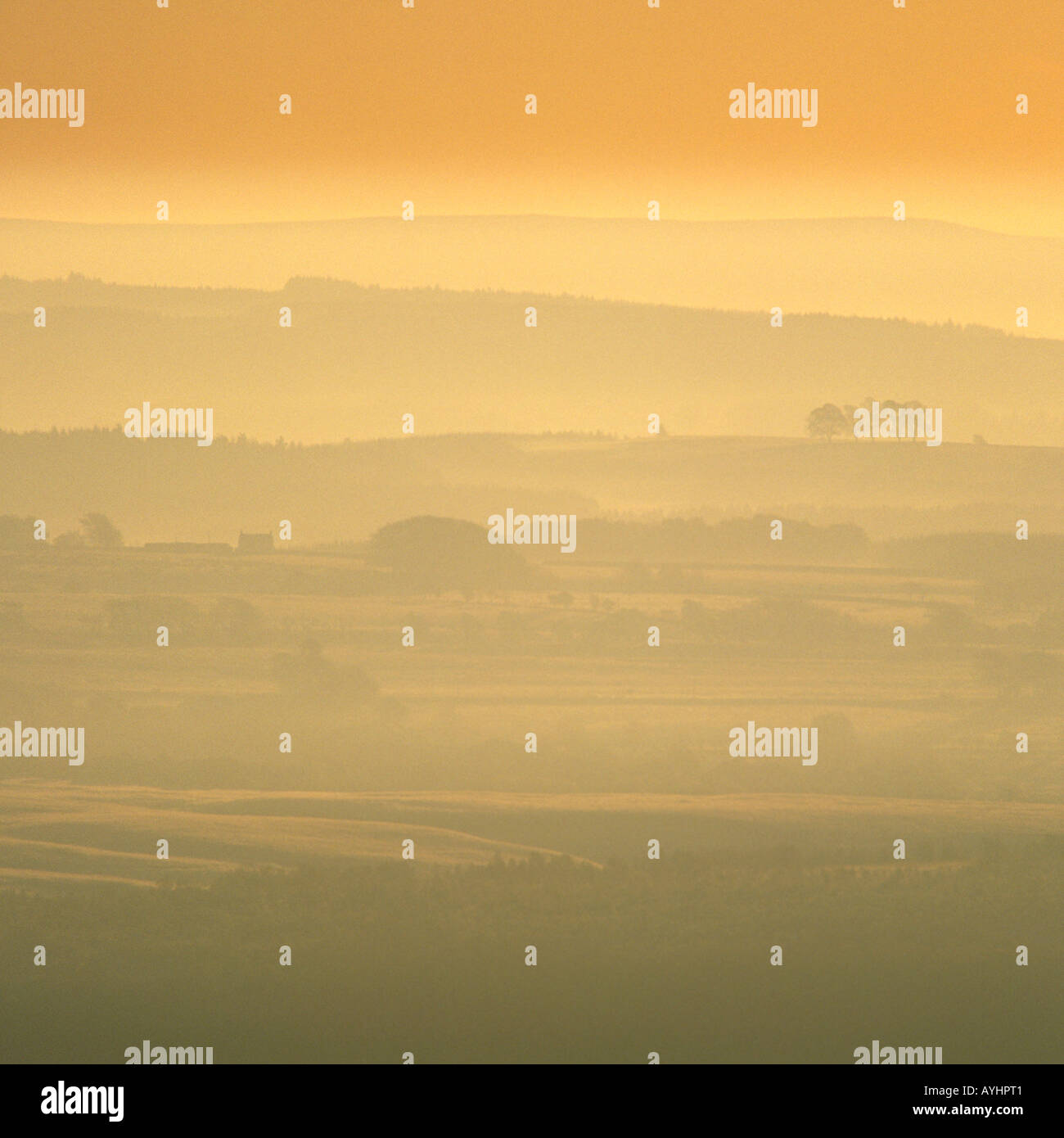 Scenic autunno atmosferica frontiera scozzese paesaggio Foto Stock