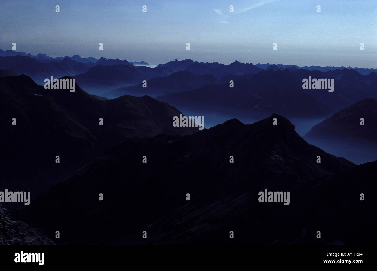 Morgenstimmung Allgaeuer Alpen Deutschland Foto Stock