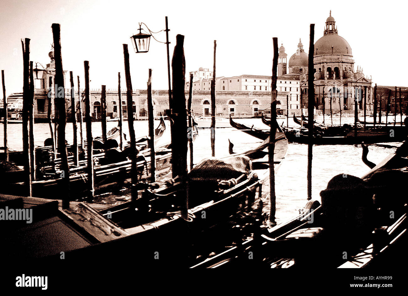 Venedig seppia Foto Stock