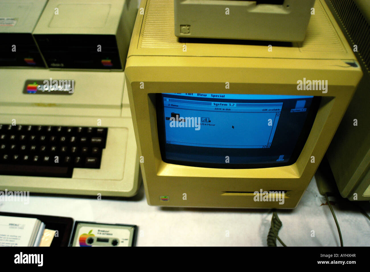 Un antico Apple computer al computer Vintage Festival, Monaco di Baviera, Germania Foto Stock
