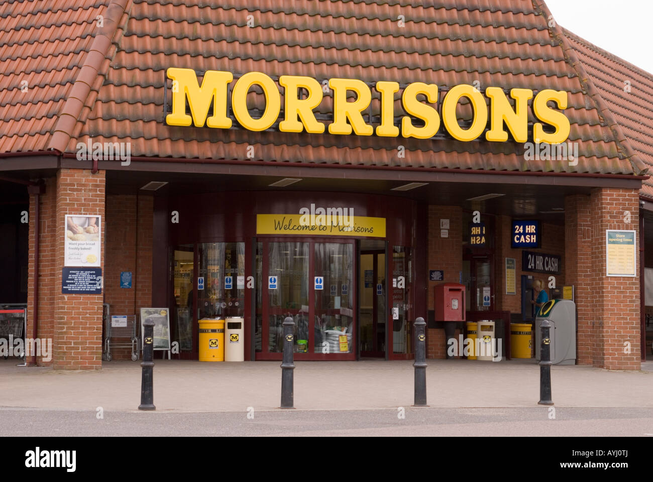 Ingresso al Morrisons Store a Beccles,Suffolk, Regno Unito Foto Stock