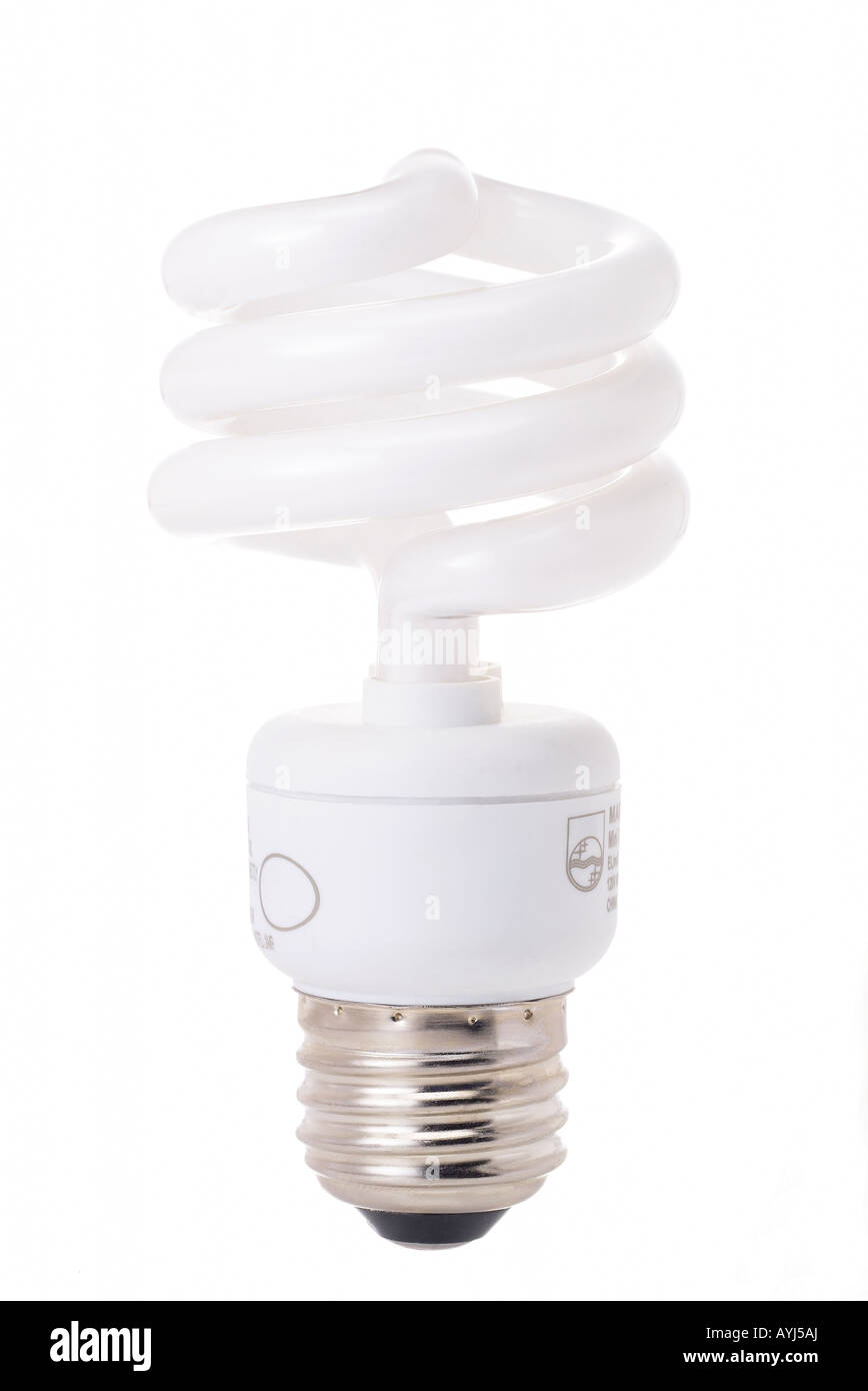 Studio shot di una energia efficiente lampadina della luce Foto Stock