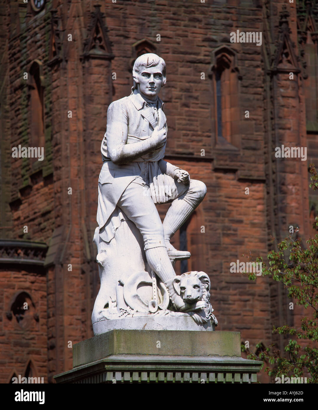 Statua di Robert Burns, Dumfries Dumfries and Galloway, Scotland, Regno Unito Foto Stock
