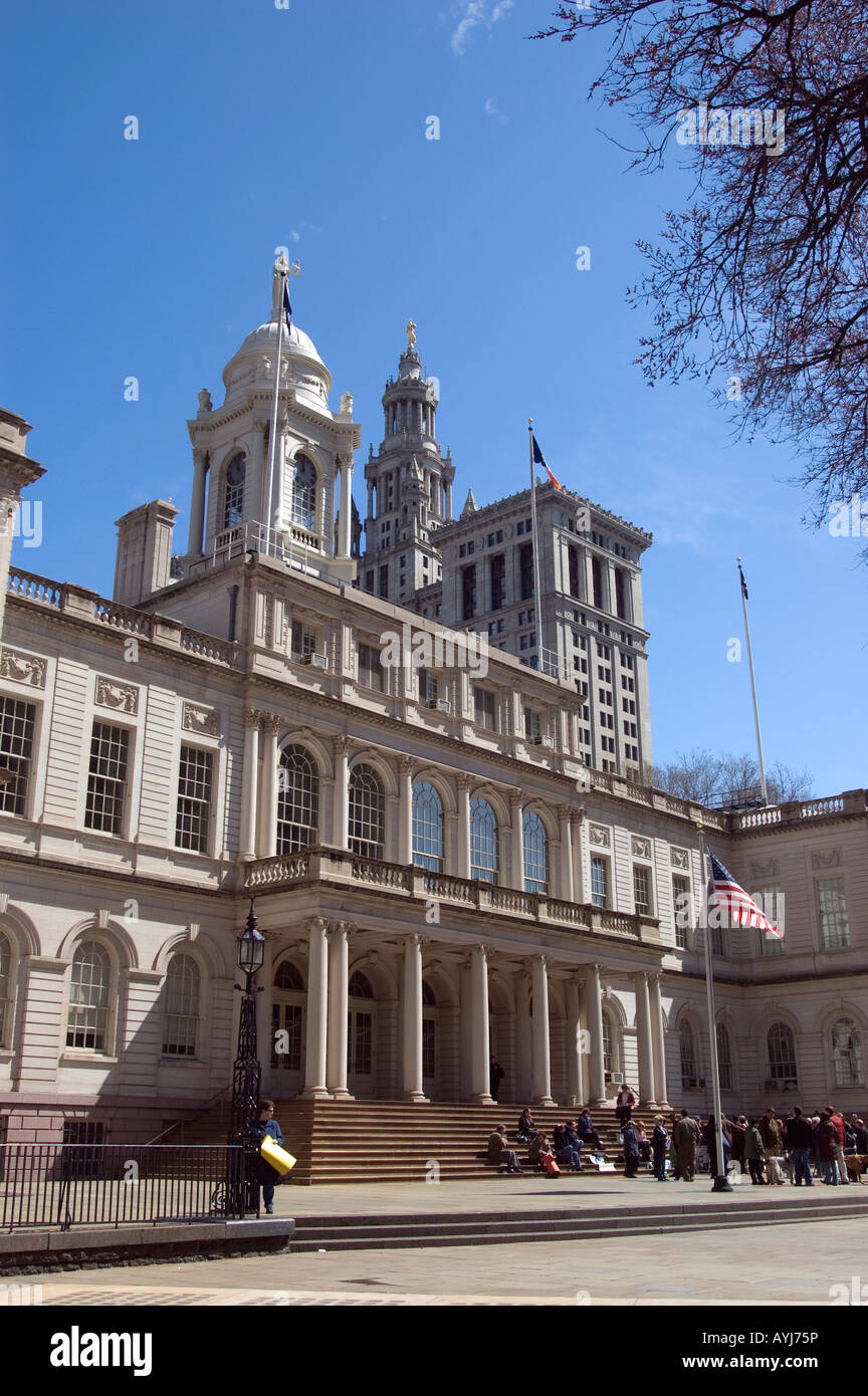 New York City Hall di Lower Manhattan costruita tra il 1802 1811 Foto Stock