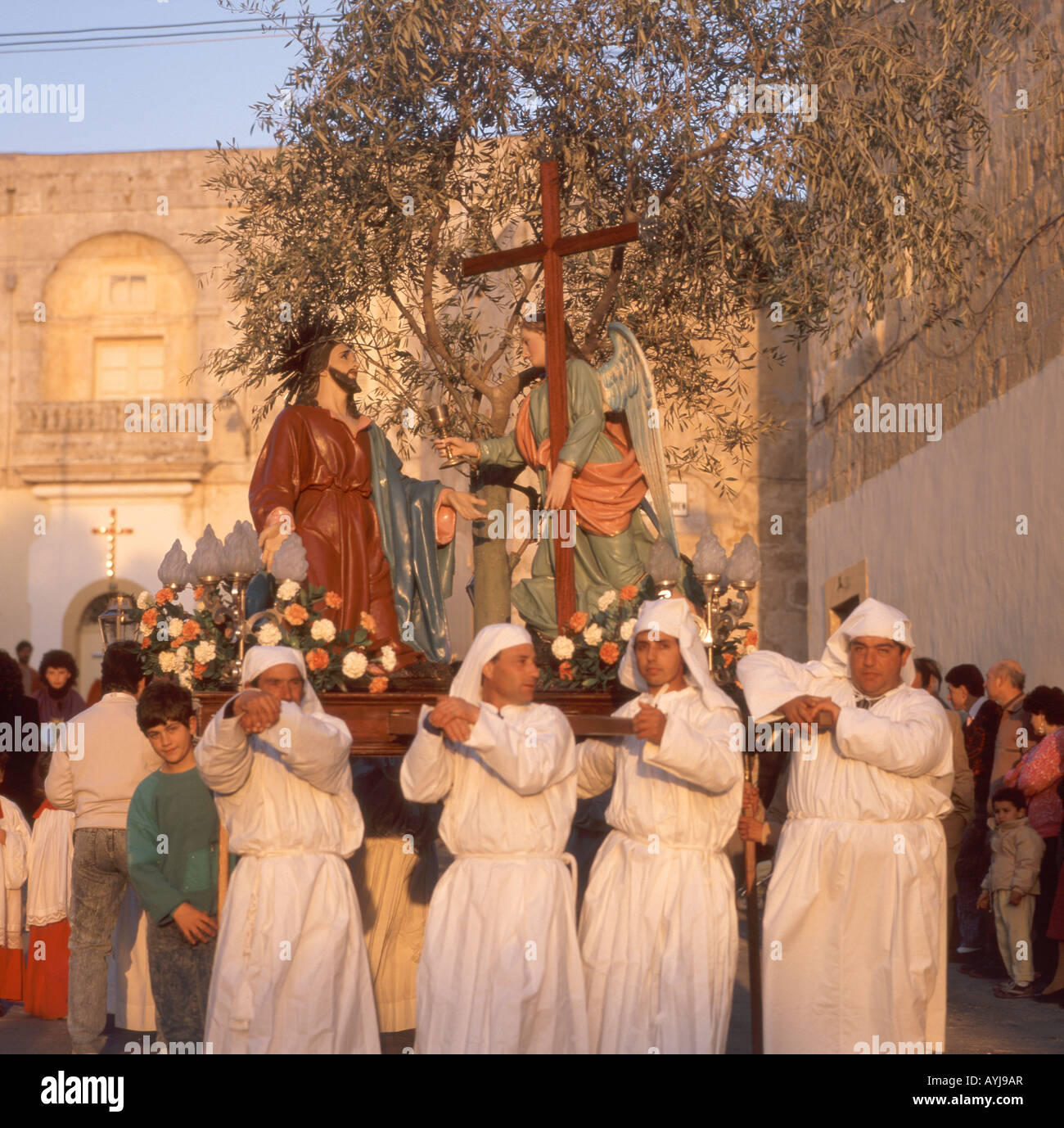 Pasqua Christian street parade, Gharghur, Repubblica di Malta Foto Stock
