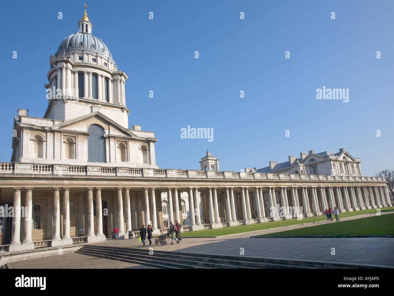 Old Royal Naval College ora parte dell'Università di Greenwich Londra Greenwich Foto Stock