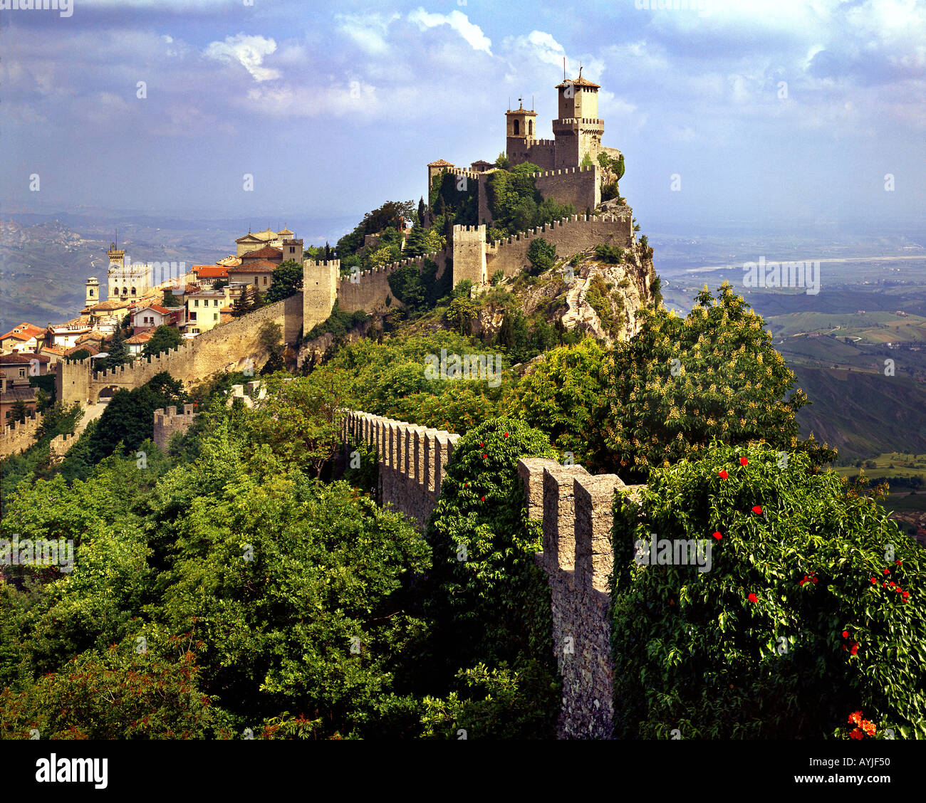 SM - SAN MARINO - Monte Titano Foto Stock
