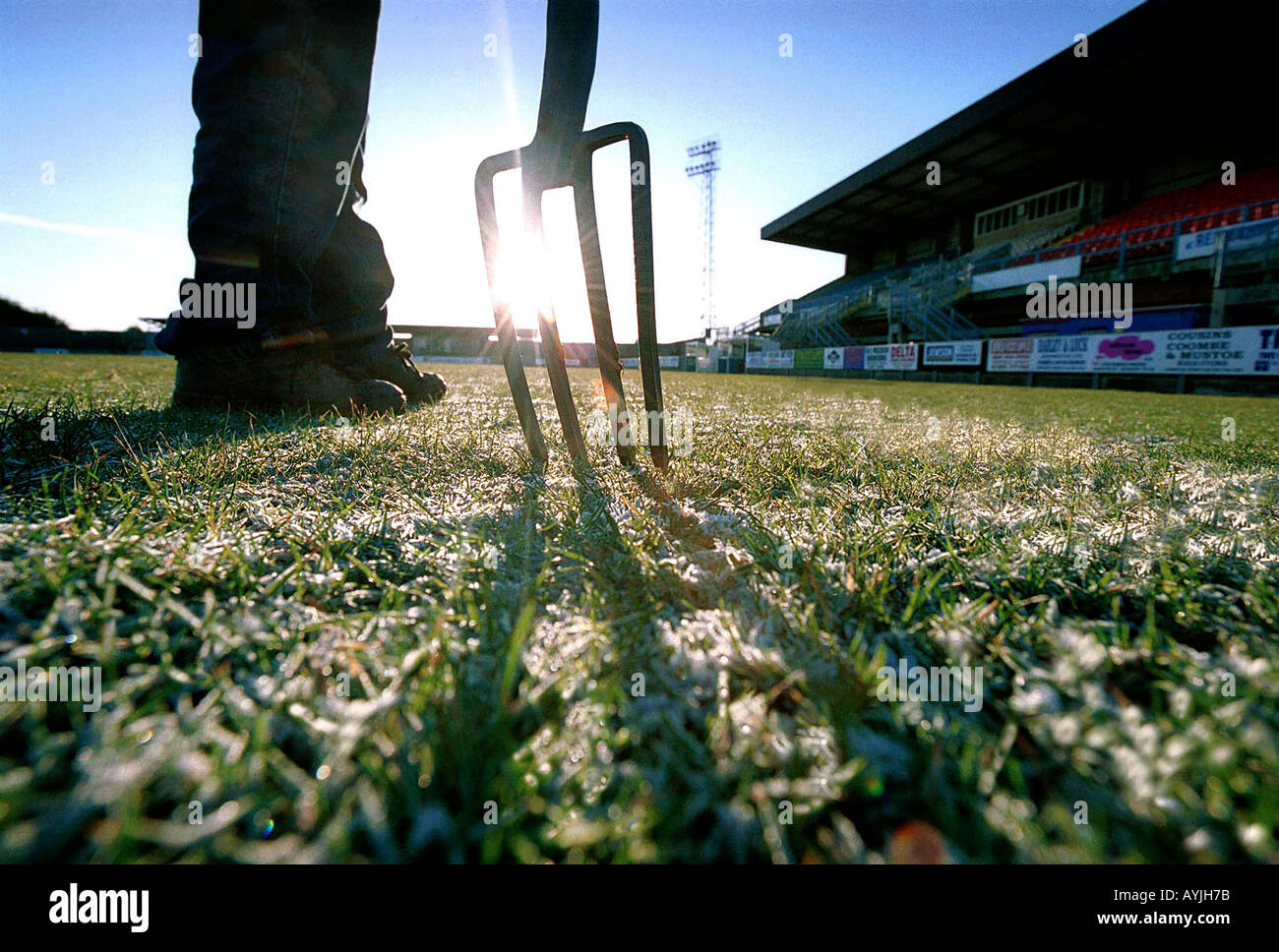 Congelati calcio Foto Stock