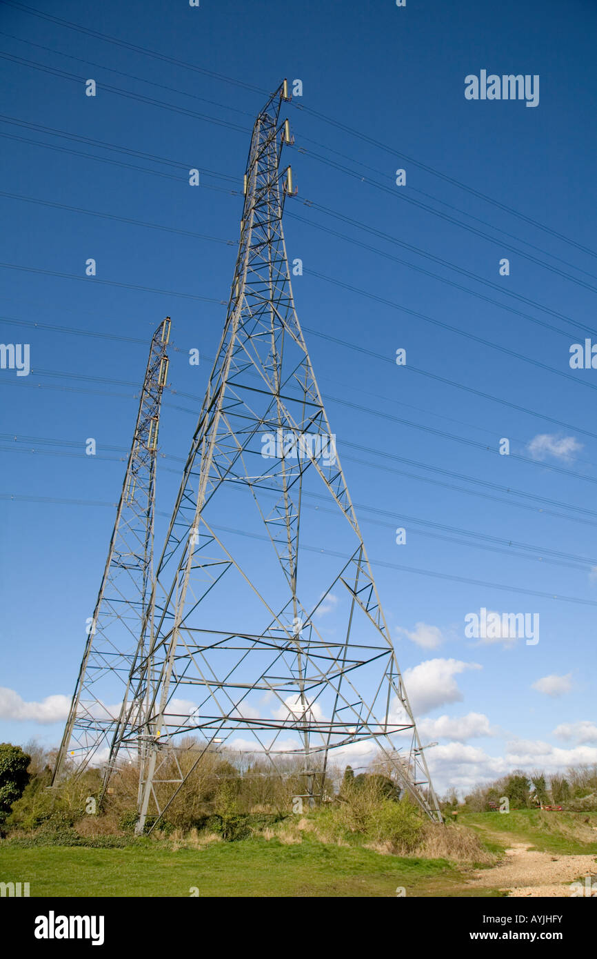 La trasmissione di energia elettrica pilone NEL REGNO UNITO Foto Stock