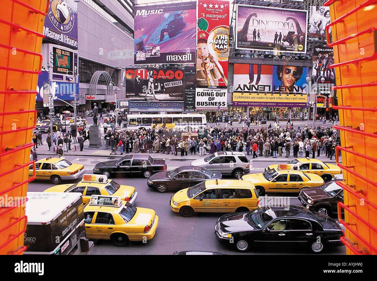 Scena cittadina di Manhattan, Times Square a New York STATI UNITI D'AMERICA Foto Stock