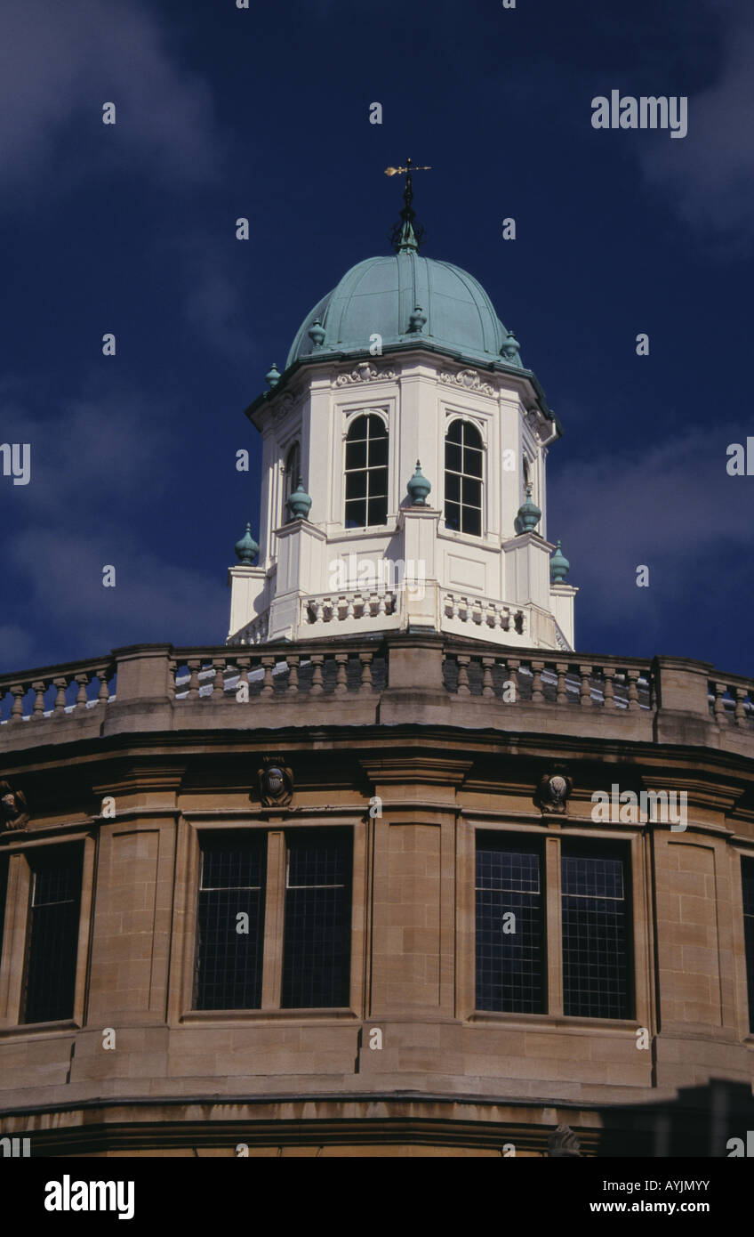 Sheldonian Theatre architetto Christopher Wren edificio semicircolare tower Concert hall Foto Stock