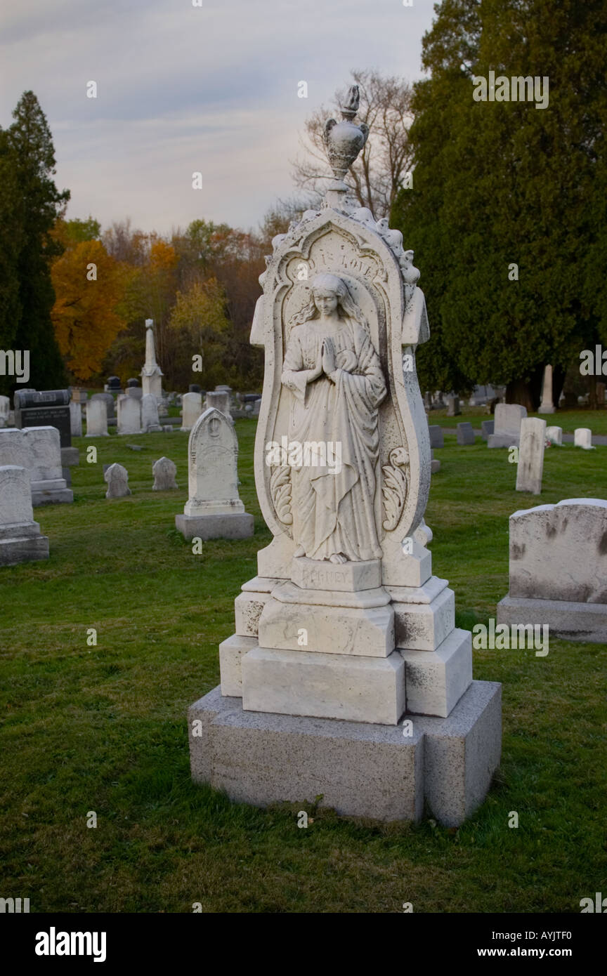 Tomba di pietra, titolare della massa di seppellimento, Portsmouth NH Foto Stock