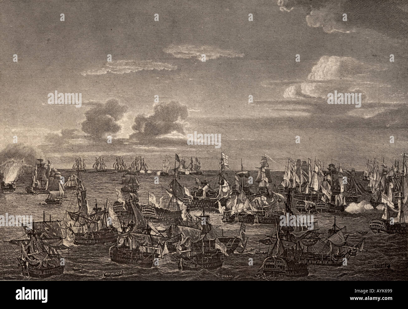 La Battaglia di Trafalgar 1805 Foto Stock