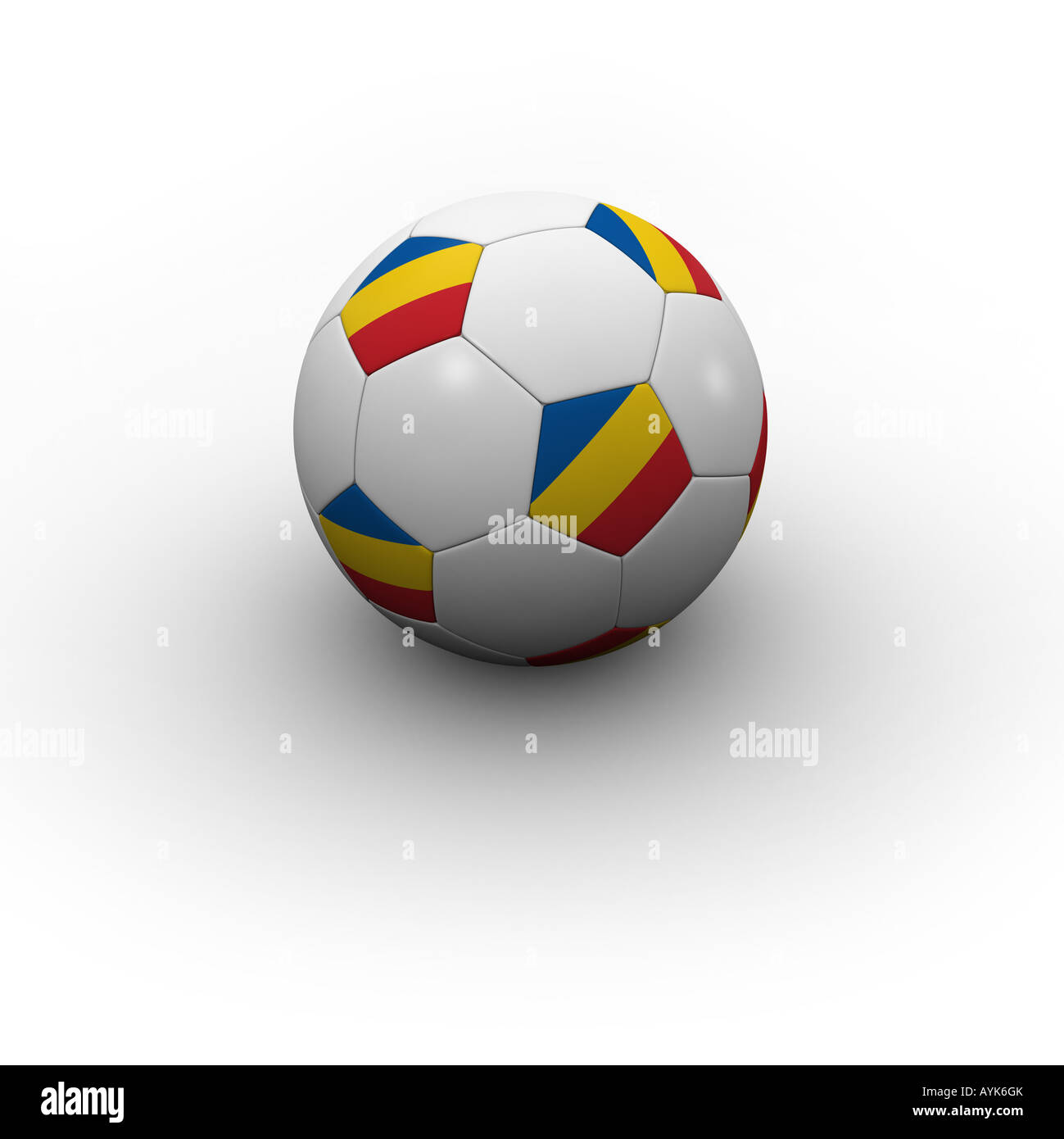 Il rumeno Pallone da calcio Foto Stock