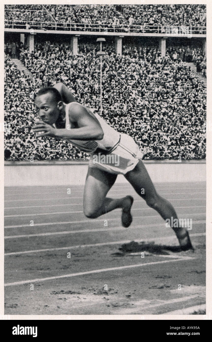 Olimpiadi 1936 Jesseowens Foto Stock