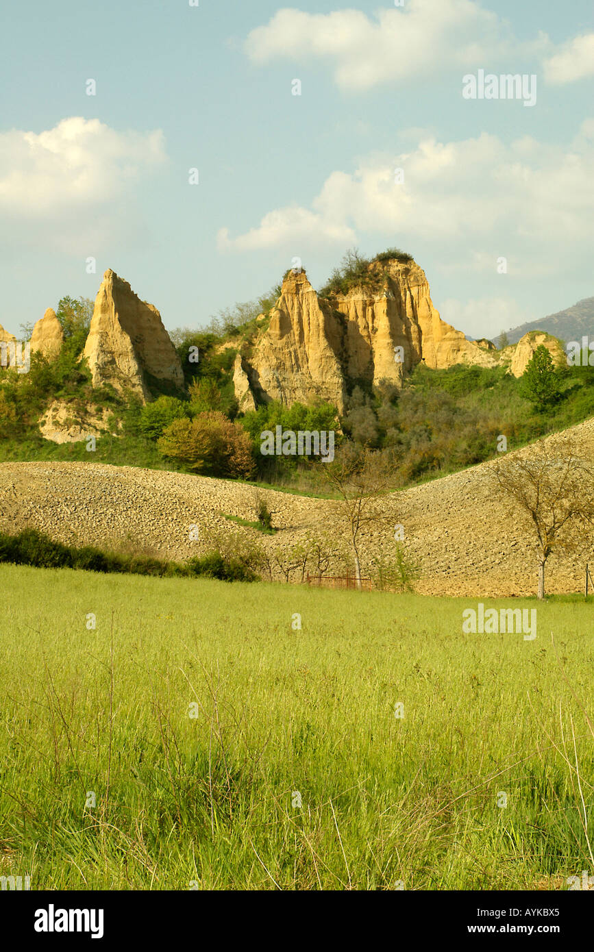Le Balze Arezzo Toscana Italia montante verticale verticale Foto Stock