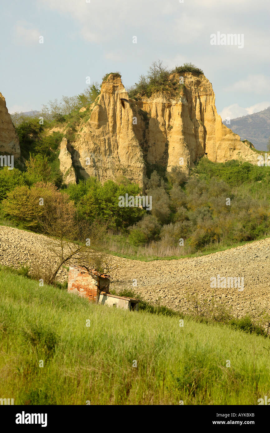 Le Balze Arezzo Toscana Italia montante verticale verticale Foto Stock