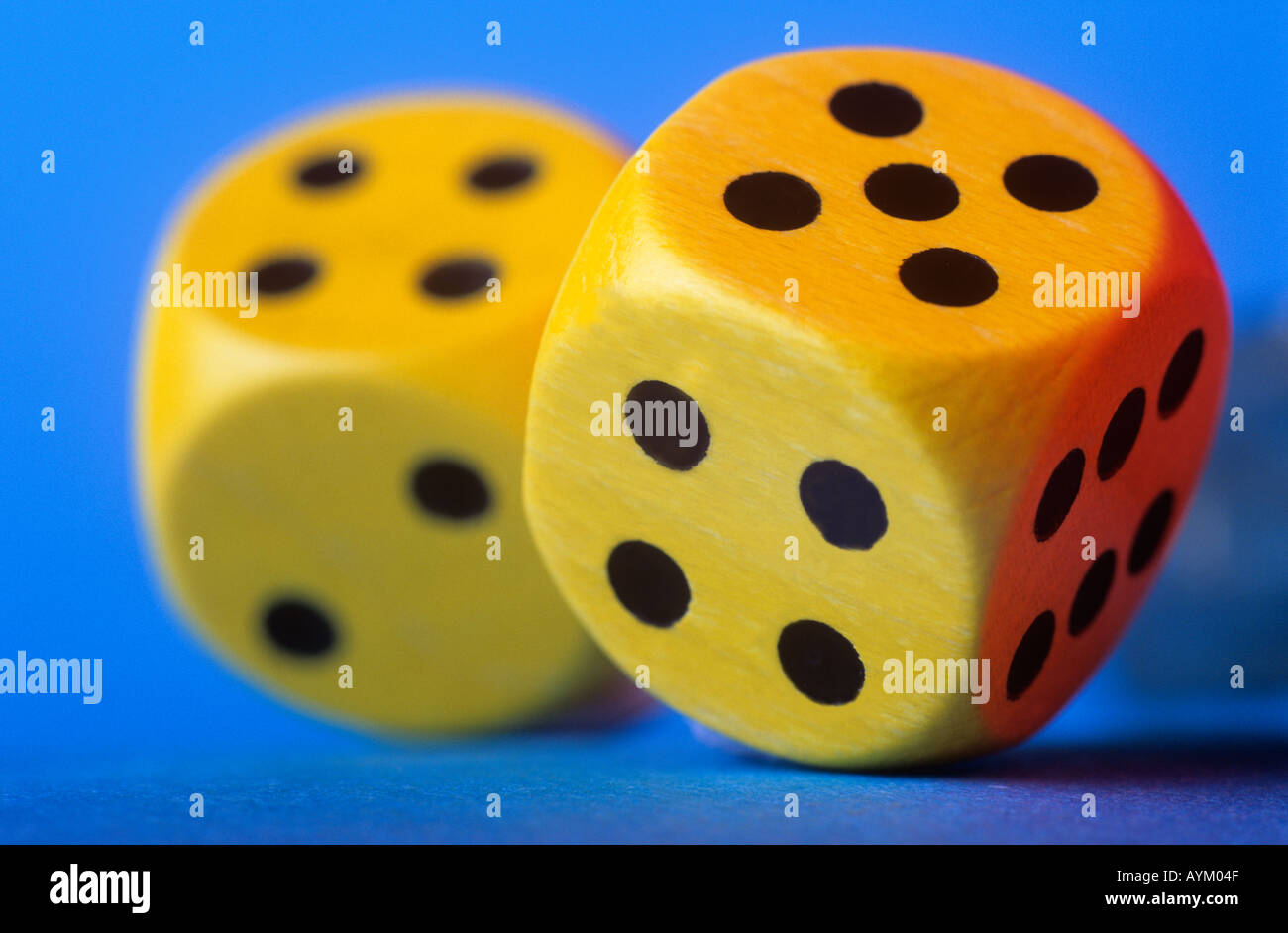 Coppia di dadi Foto Stock