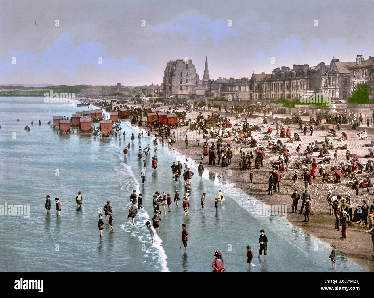 Spiaggia,Portobello,Edimburgo in Scozia Arte 1890 a 1900 Foto Stock