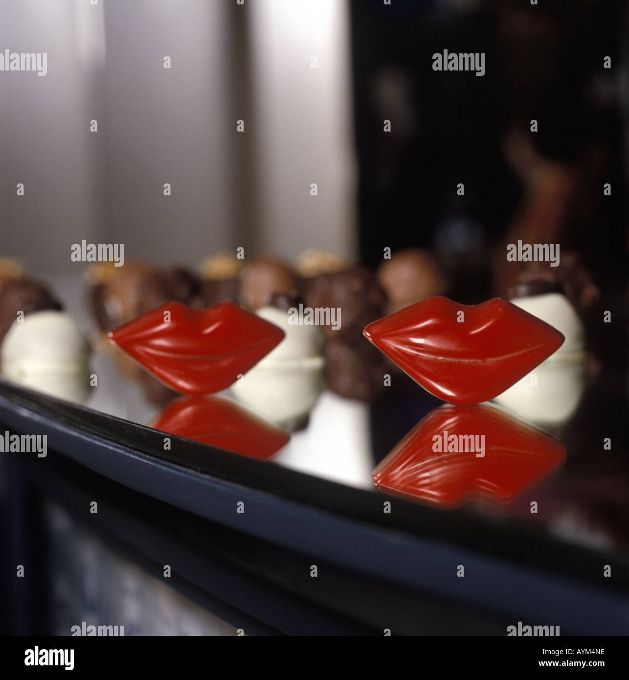 Labbro rosso cioccolatini, rococò, Londra Foto Stock