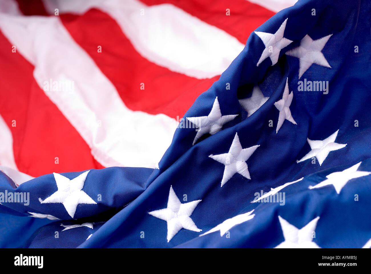 Primo piano di una bandiera americana Foto Stock