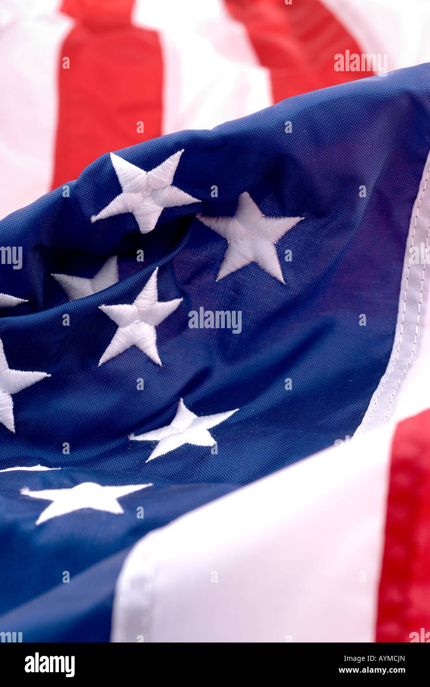 Primo piano di una bandiera americana Foto Stock
