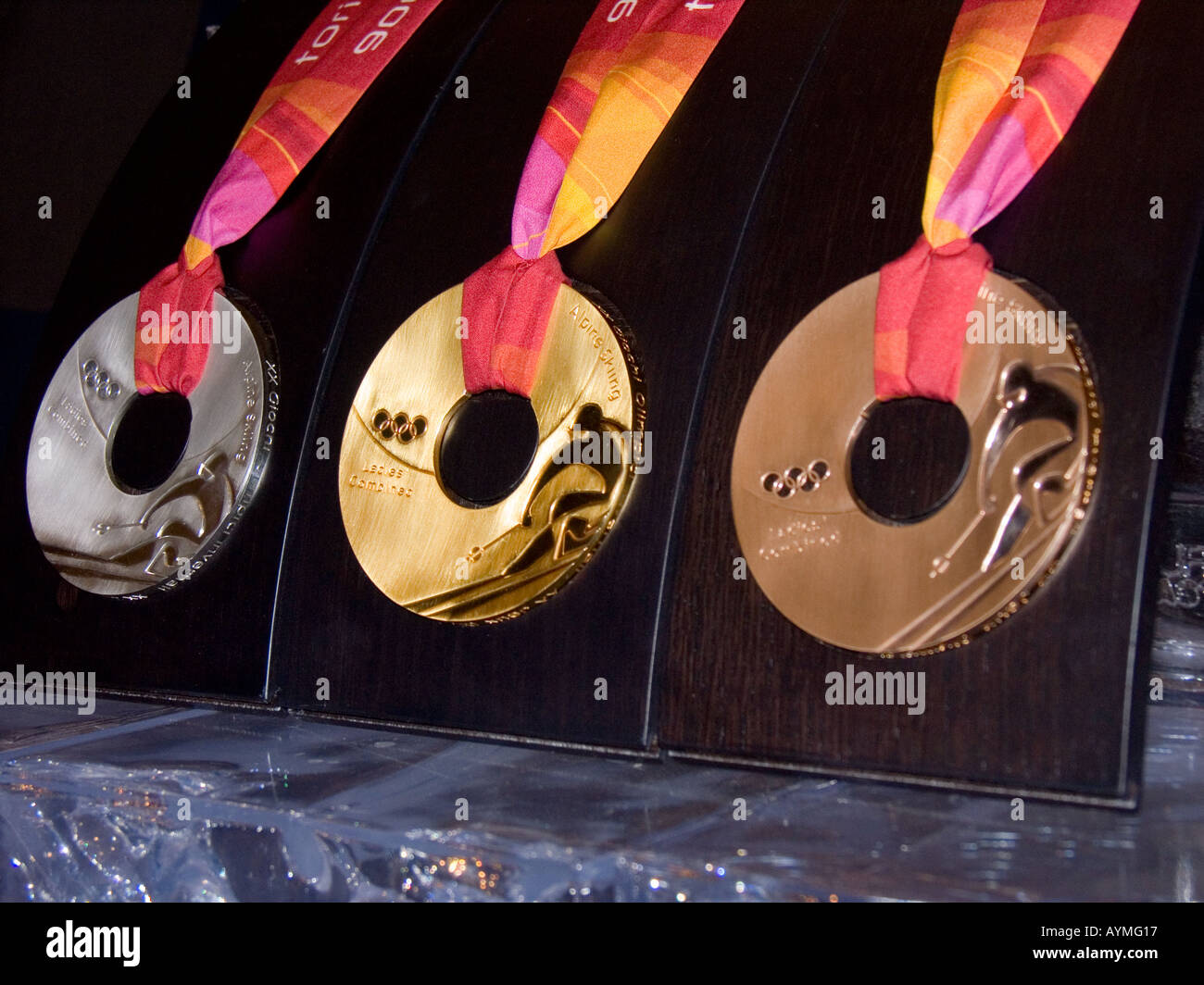 Torino, 2006 medaglie olimpiche Foto Stock