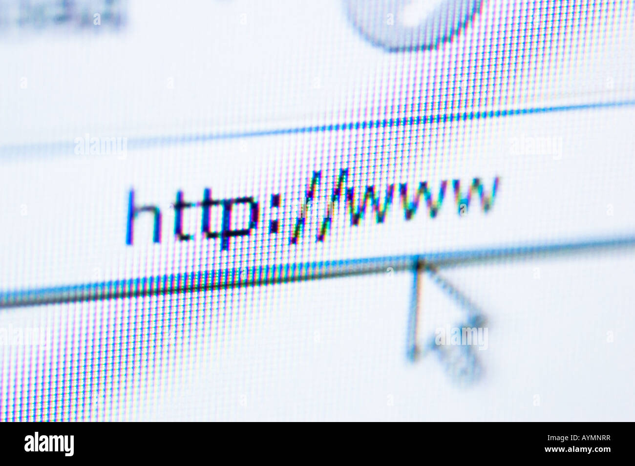 Schermo di computer macro Foto Stock
